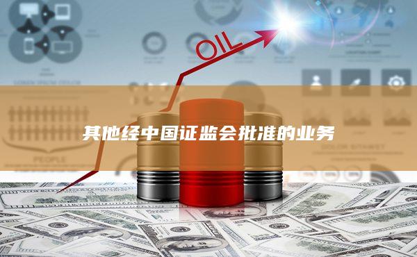 其他经中国证监会批准的业务
