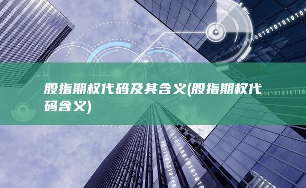 股指期权代码含义