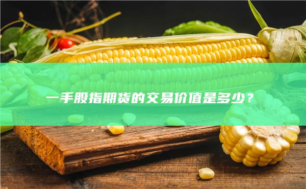 一手股指期货的交易价值是多少