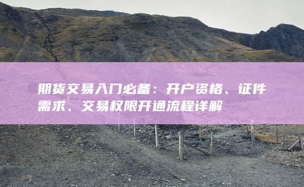 交易权限开通流程详解