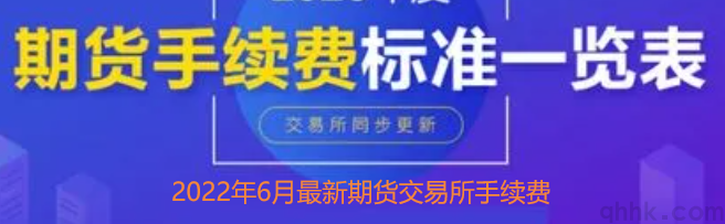 2022年6月最新期货交易所手续费一览表(图1)