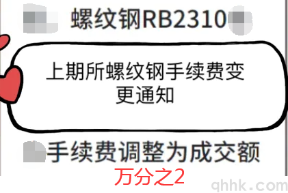 上海期货交易所调整螺纹钢期货RB2310交易手续费(图1)